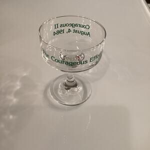 1984 America’s Cup Race-A Glass from a celebration for The Courageous II Yacht